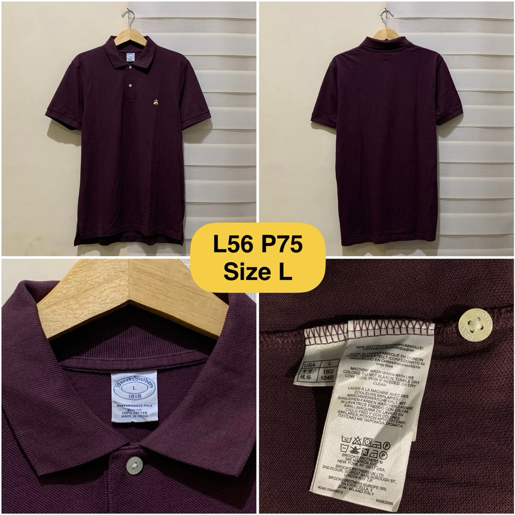 Poloshirt Brooks Brothers Maroon Original