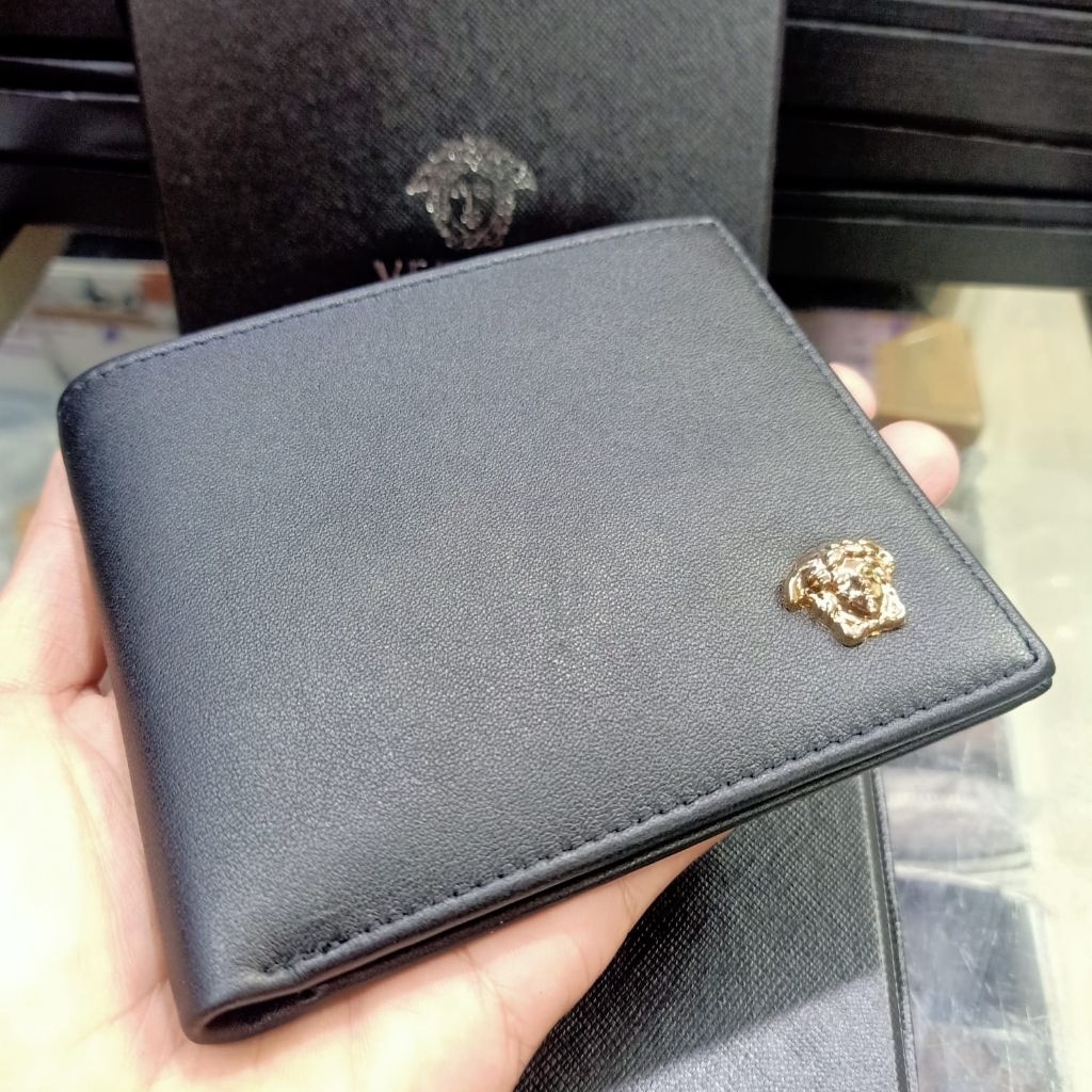Dompet kulit versace dompet lipat pria kulit