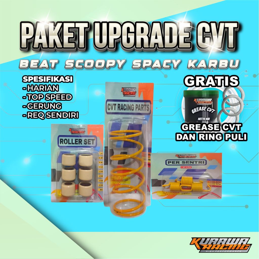 PAKET UPGRADE CVT BEAT KARBU SCOOPY KARBU SPACY KARBU