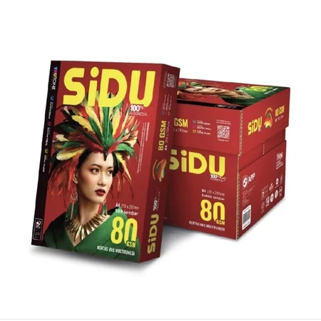 (1 BOX) SIDU Hvs A4 F4 80 Gram / Hvs SIDU 80 Gram A4 isi 5 RIM