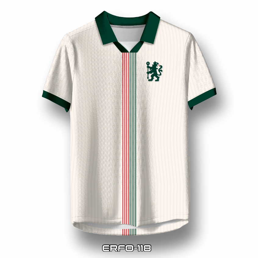 Jersey Chelsea Retro Klasik Putih Hijau Baju Bola Vintage  ERFO.ID-118