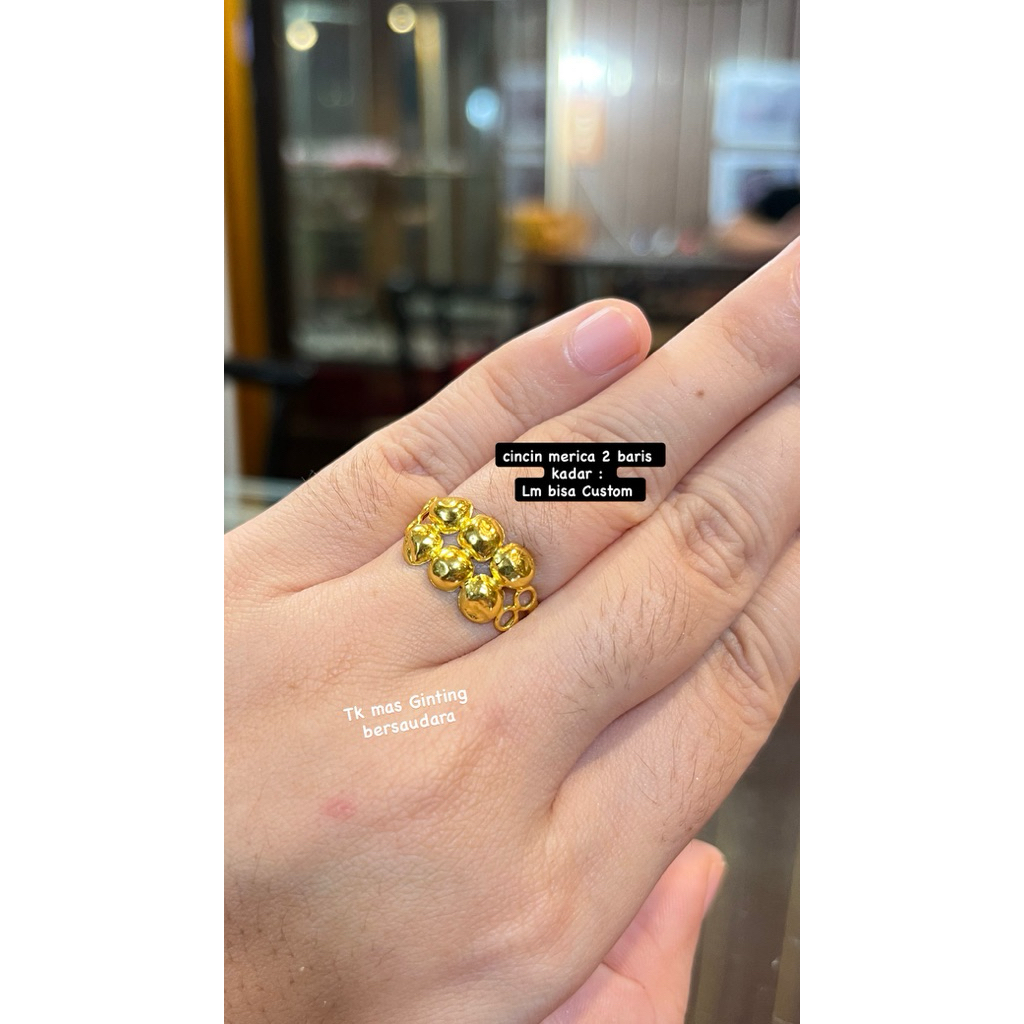 Cincin Emas Model Merica LM (bisa custom)