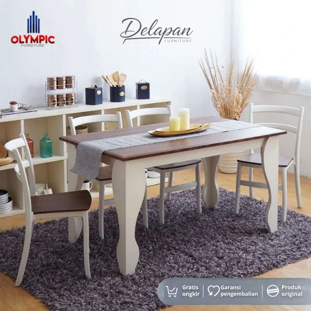Olympic Meja Makan DTM WINSTON - Set Meja Makan Minimalis Modern