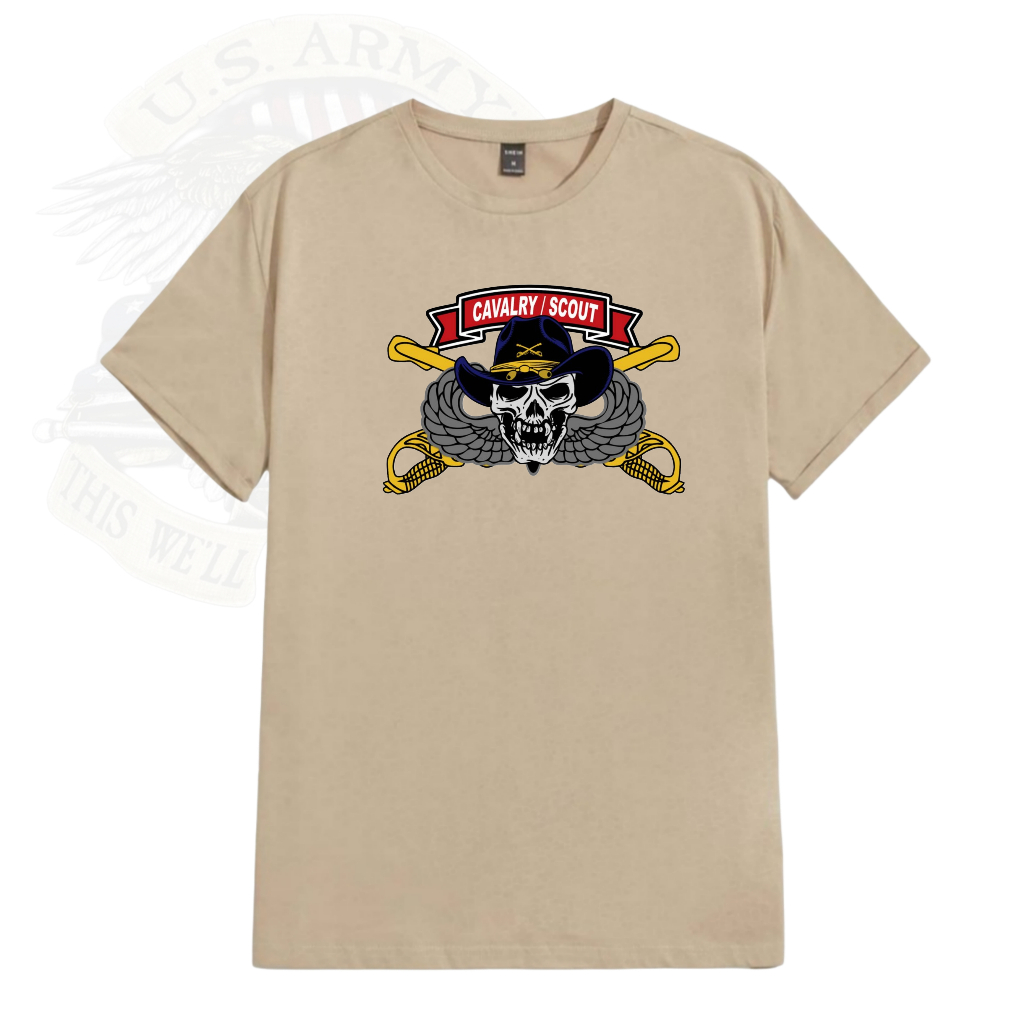 KAOS CAVALERY SCOUT US ARMY – TSHIRT TACTICAL MILITARY GROM COMBAT STYLE BAJU TENTARA PRIA
