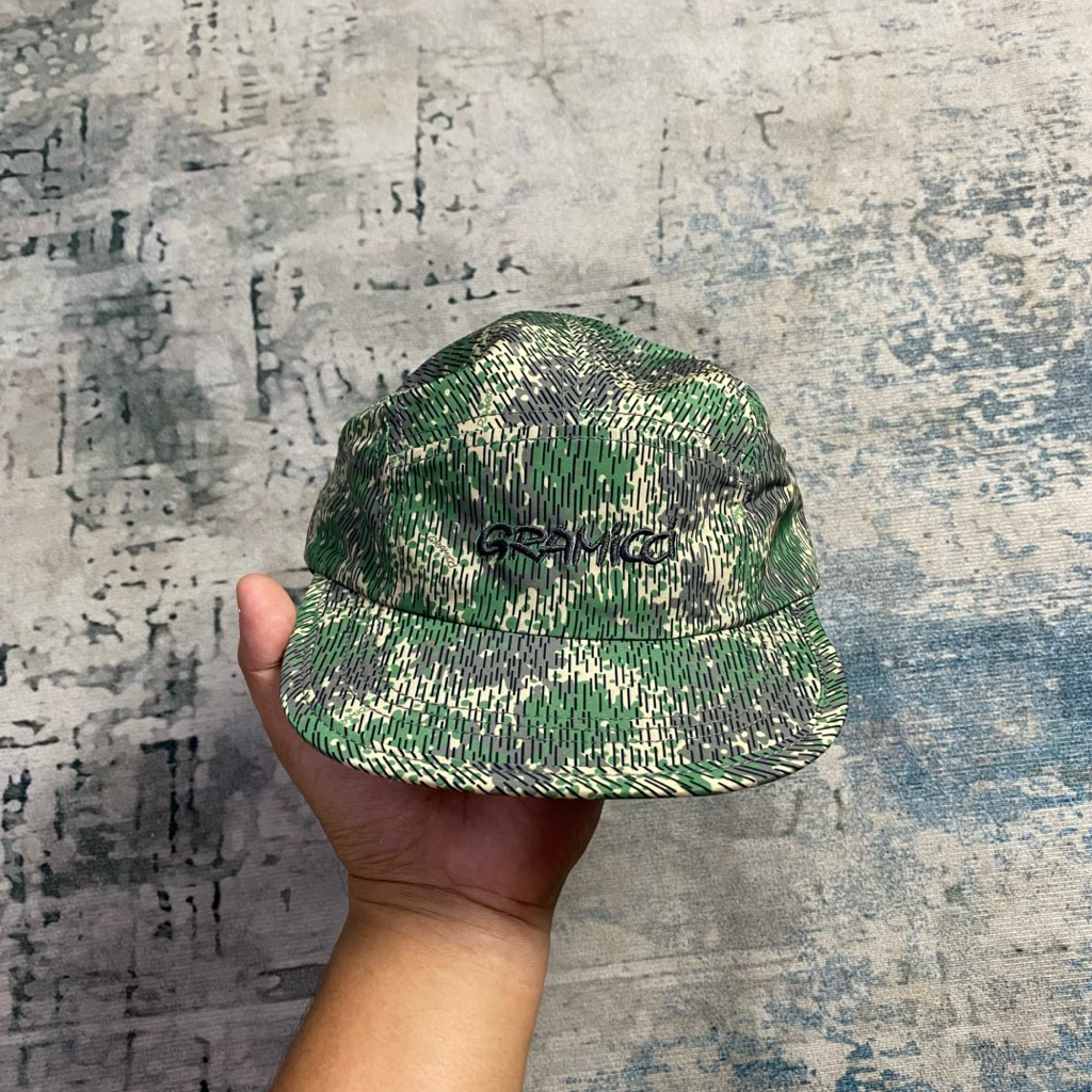 GRAMICCI NEEDLE CAMO GREEN NYLON CAP