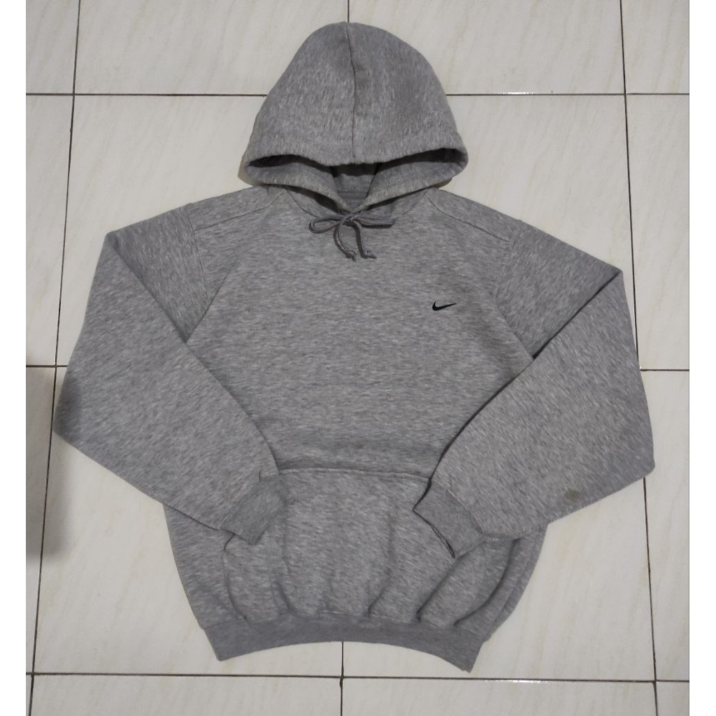 hoodie nike vintage y2k small swoosh abu abu