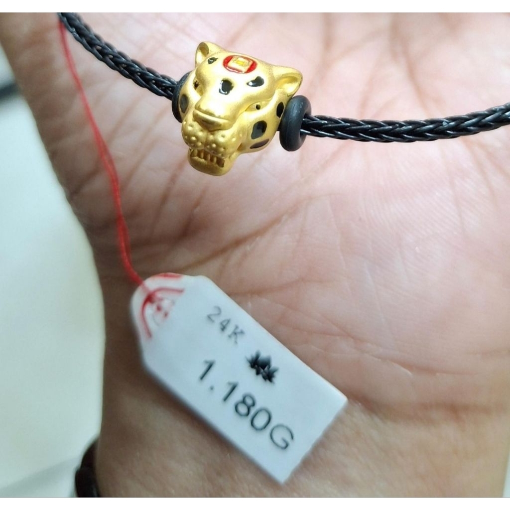 Gelang emas 24k macan leopard