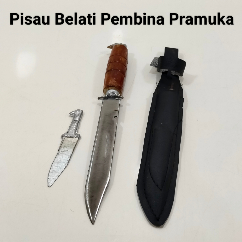 Pisau Pramuka Besar Belati Baja Super Tajam Pembina Pramuka