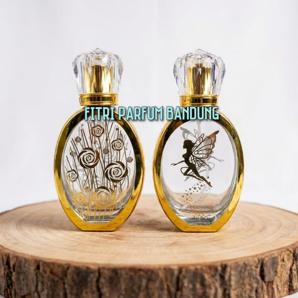 Botol parfum semprot spray kaca 50ml GOLD ANTIK