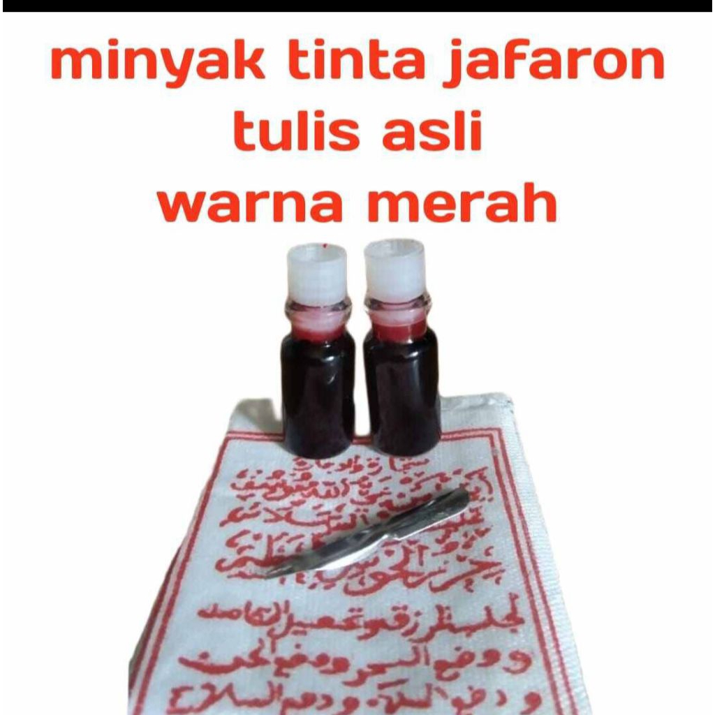 minyak tinta jafaron tulis original warna merah 3cc