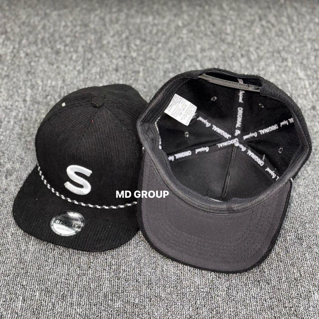 Topi Snapback Corduroy Caps Bordir S - Topi Vintage Ropehat Pria Dan Wanita Dewasa Kekinian