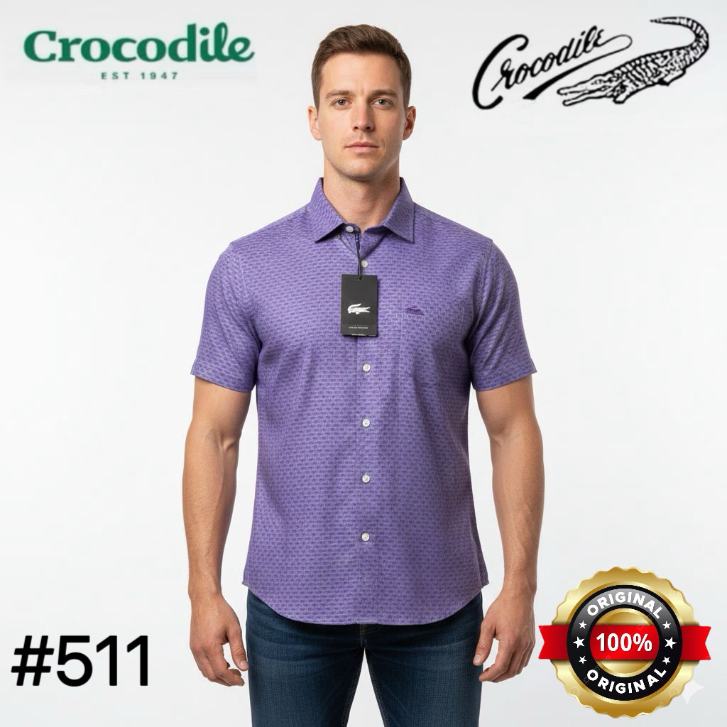 ( LUXOYEZ ) 511 BAJU CROCODILE ORIGINAL BRANDED BISA COD PRIA KEMEJA ATASAN BAHAN KATUN MEDAN KAOS K
