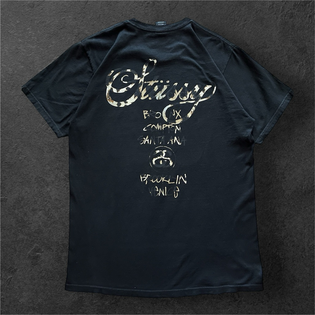 T-shirt/kaos stussy tour 2000s