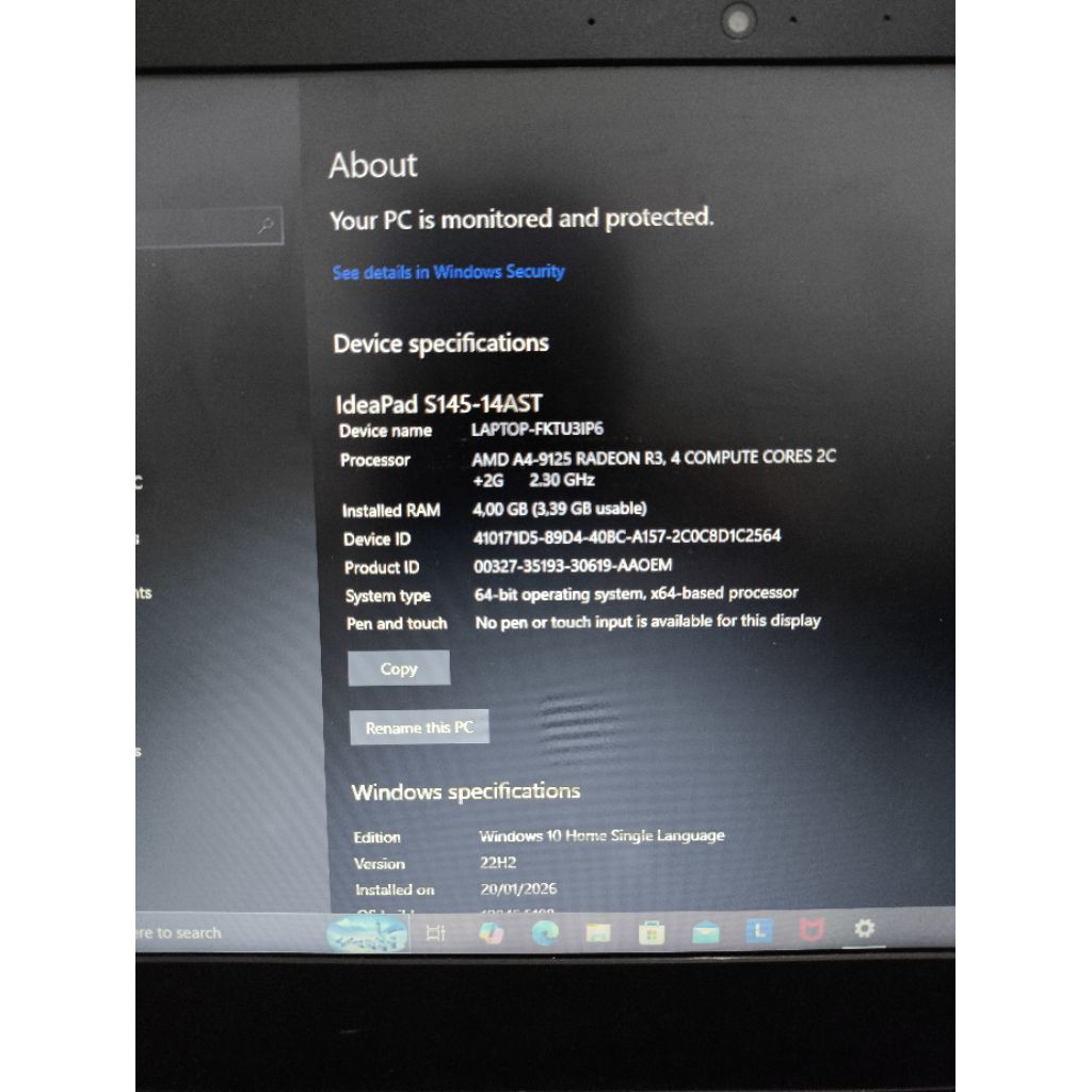 Laptop Lenovo Ideapad