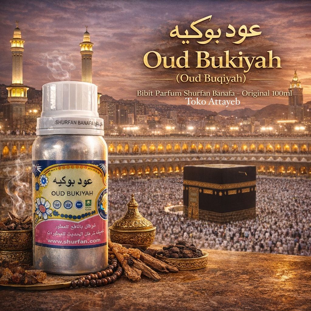 Oud Bukiyah Bibit Parfum Shurfan Banafa Oud Buqiyah Original 100ml Bersegel