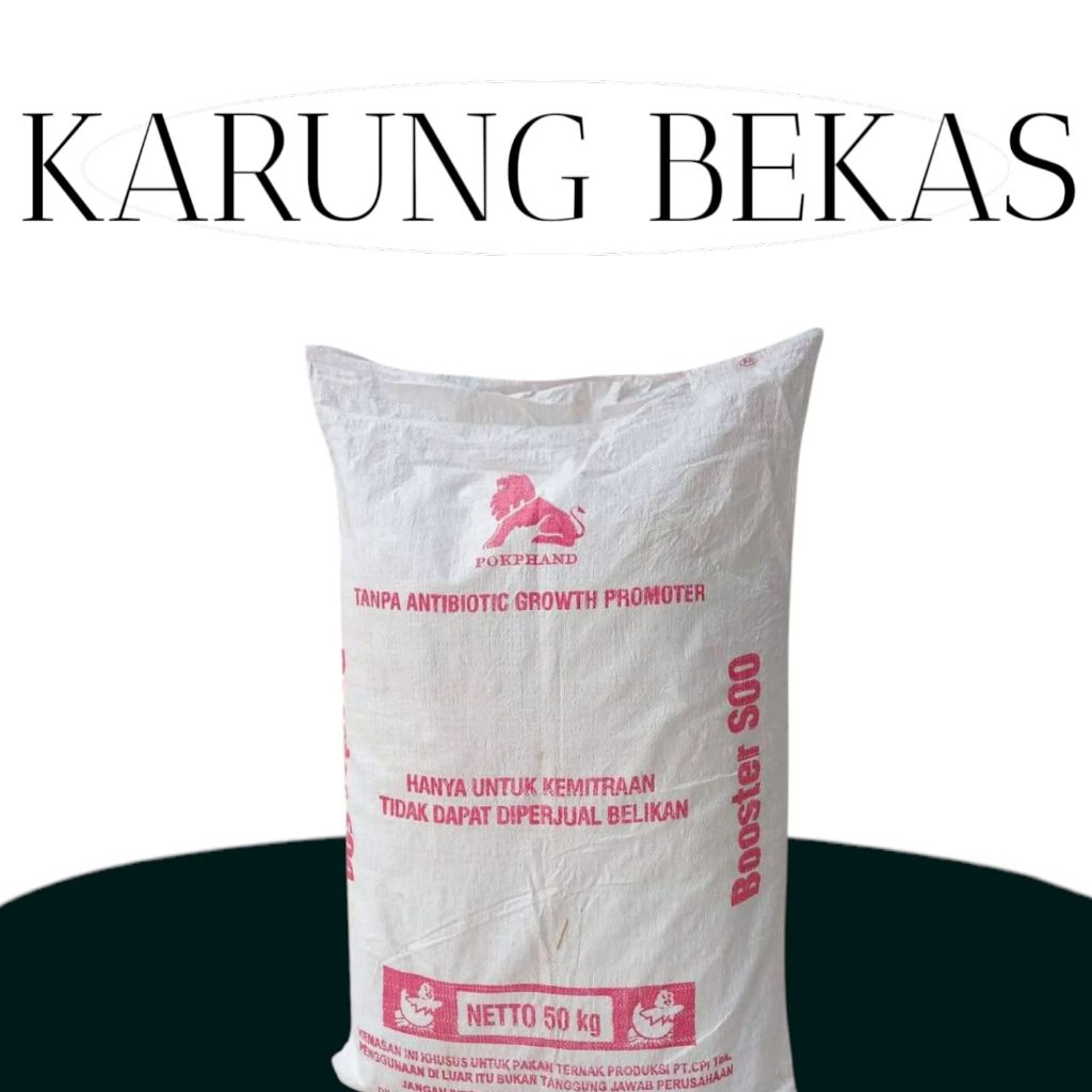 KARUNG BEKAS PAKAN AYAM 50KG BERSIH ISI10PCS