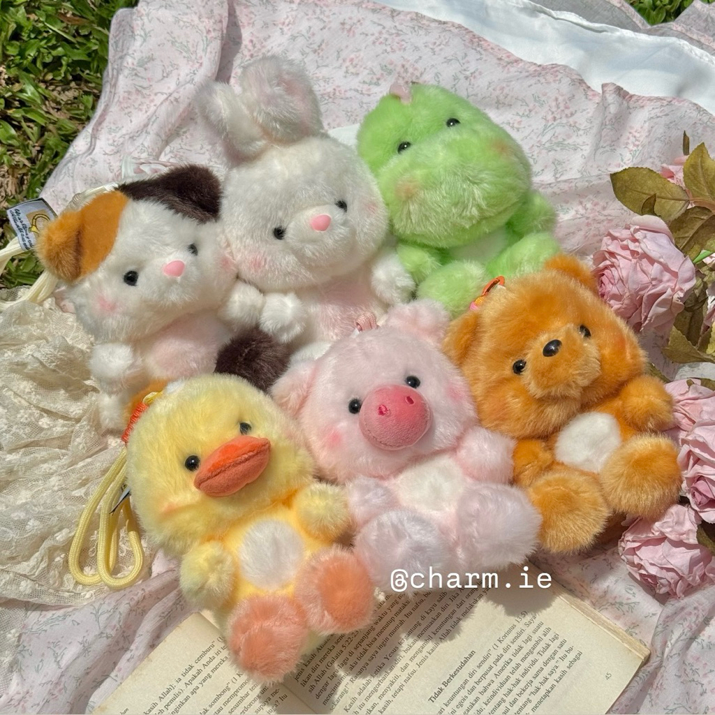 Charmie | Soft Animal Bag Charm REAL PICTURE Binatang Gantungan Tas Keychain Plush Toy Doll Squishy 