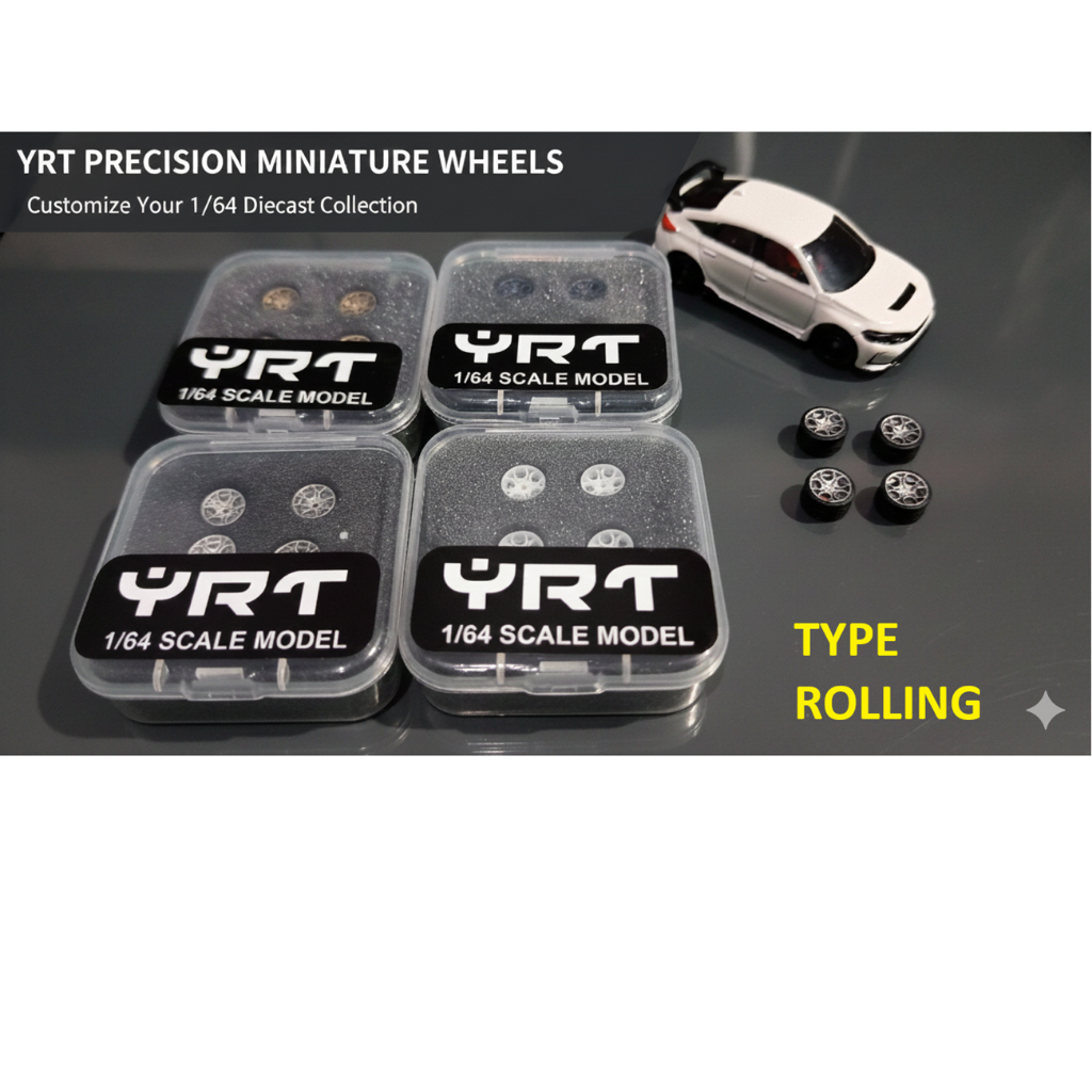 Velg Rim Ban untuk diecast / miniscale skala 1/64 ( Hotwheesl, Tomica, Mini GT, POP Race )  - Rollin