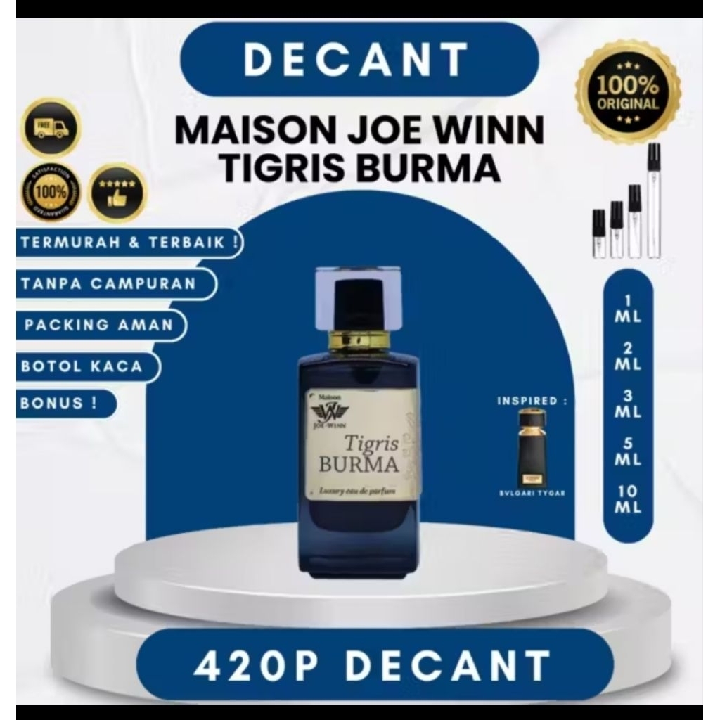 [Ready] Decant Parfum Murni Tigris Burma