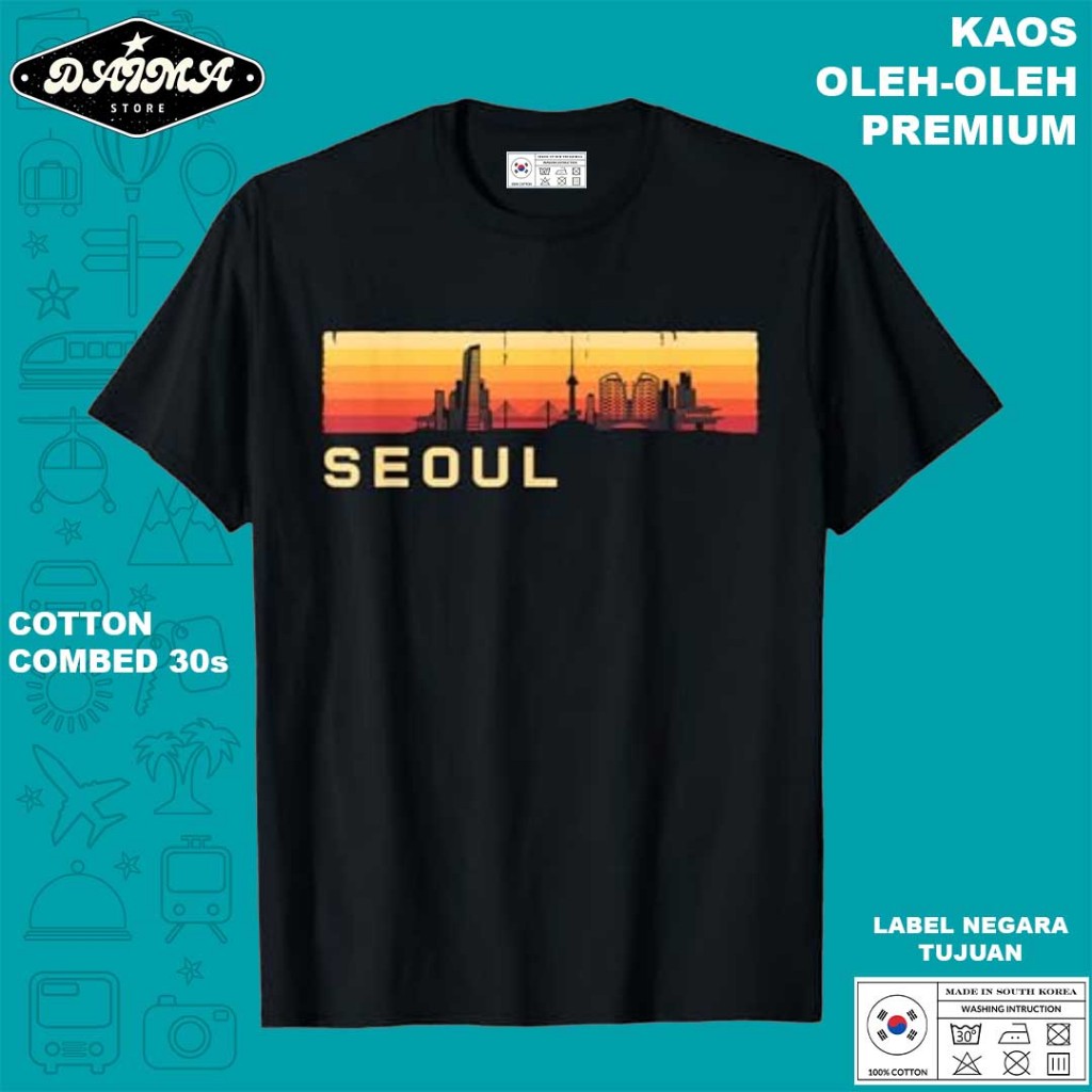 KAOS OLEH OLEH KOREA 48 PAKAI TAG LABEL KOREA ASLI BAJU SOUVENIR PREMIUM GIFT