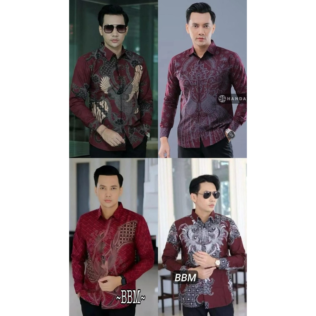 Handara | Kemeja batik pria lengan panjang Batik modern printing