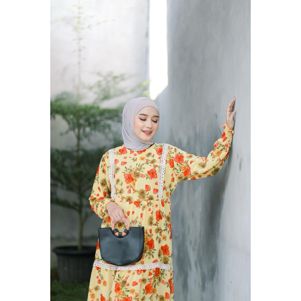 GAMIS REMPEL MOTIF KOTAK KOTAK LD 105cm Busui