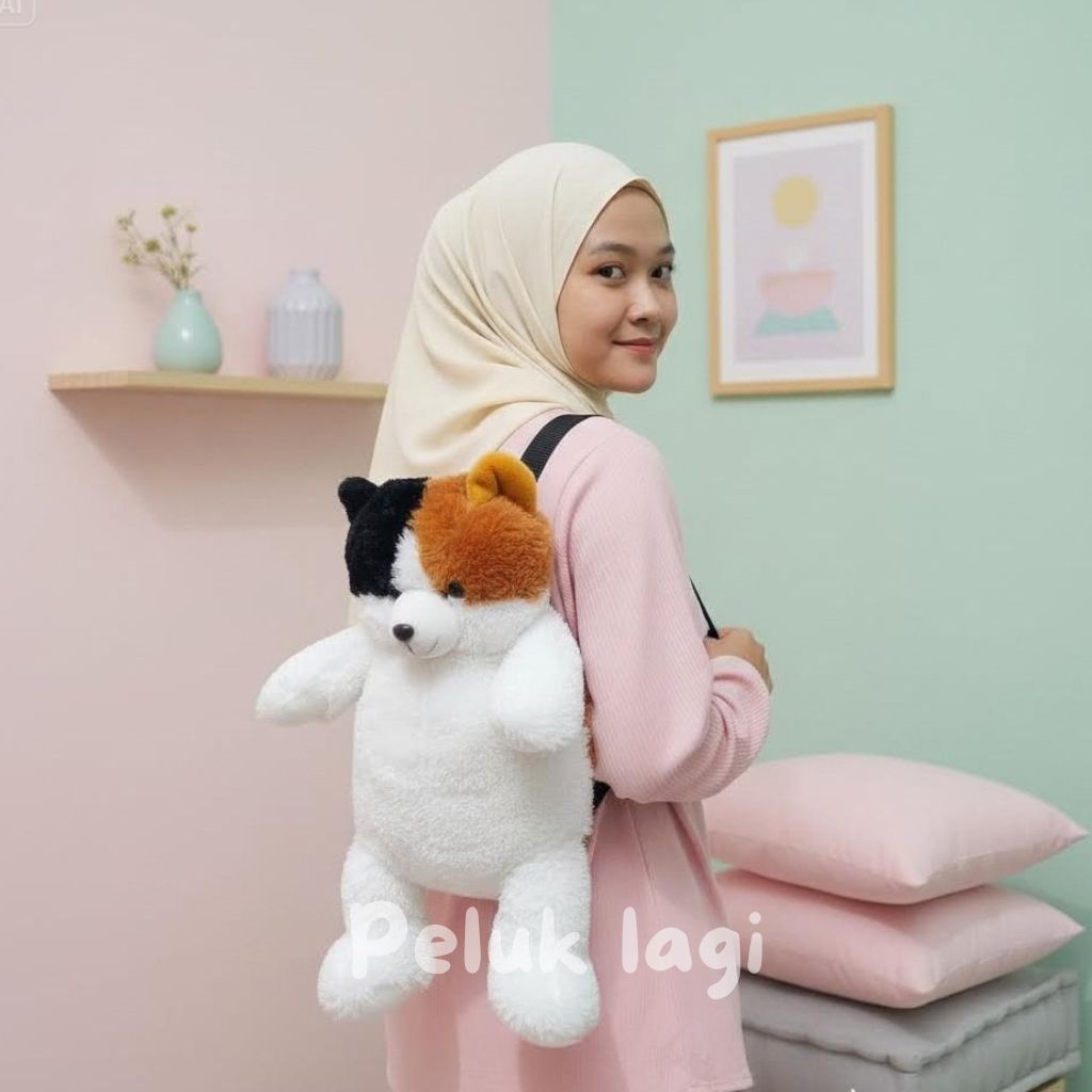Tas Ransel Boneka Kucing Imut Premium Unik