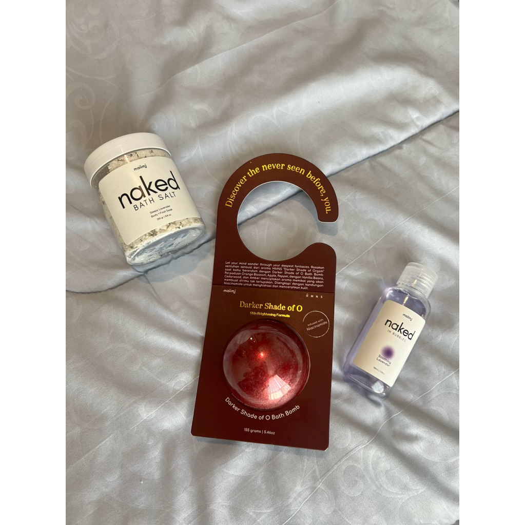 (Preloved) Bundle Naked Bath Salt | Bath Bomb HMNS “O”
