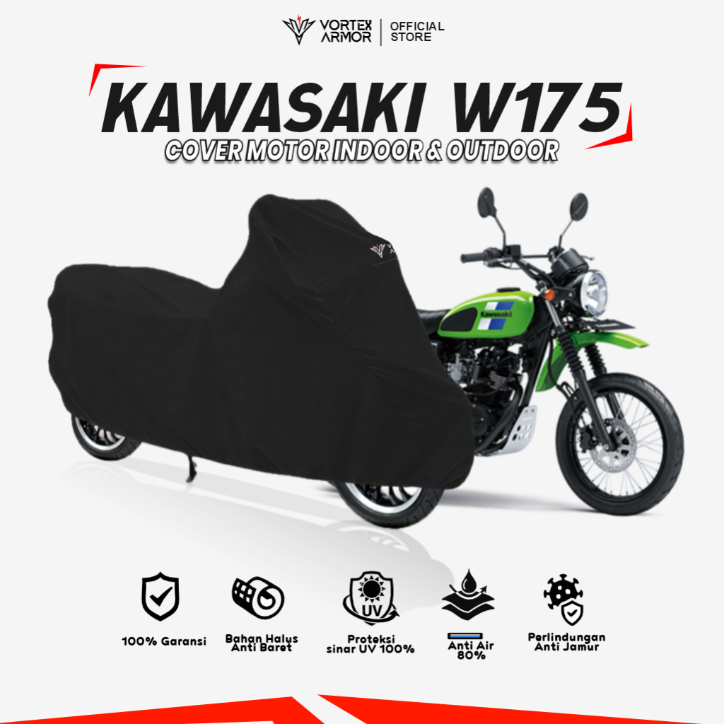 Cover Motor Kawasaki W175 / Sarung Motor Kawasaki W175 All Type / Tutup Kawasaki W175
