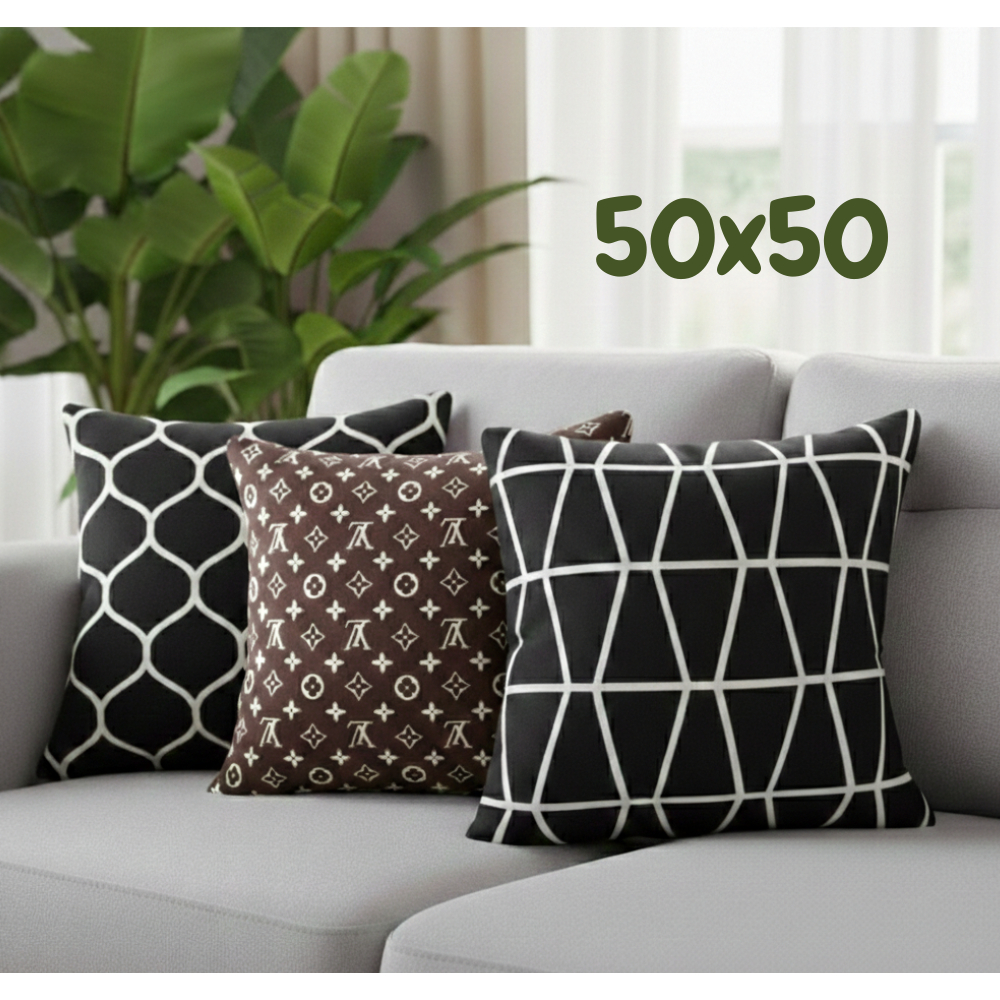 Sarung Bantal Sofa Cantik Dan Elegan Uk 50x50  - Shafiyyah.Sarban-