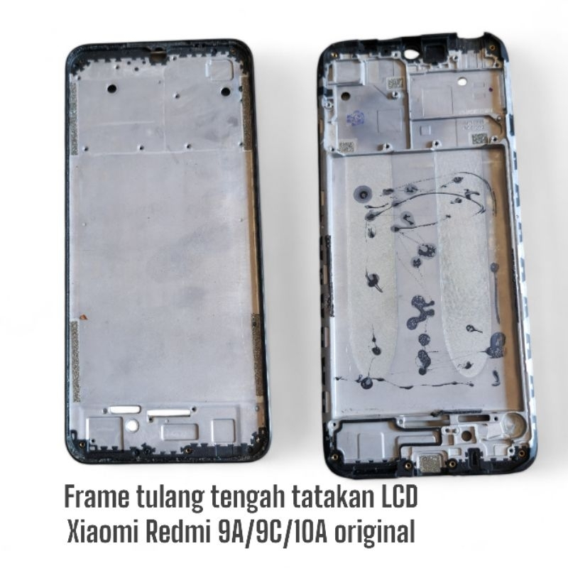 Promo  Frame tulang tengah tatakan LCD Xiaomi Redmi 9A/9C/10A original Cabutan normal