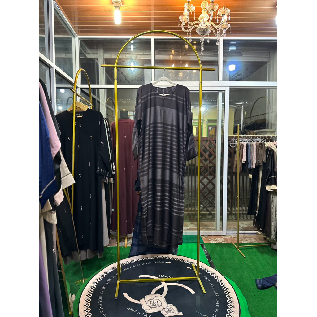 Abaya ori Saudi (motif ranting& garis)