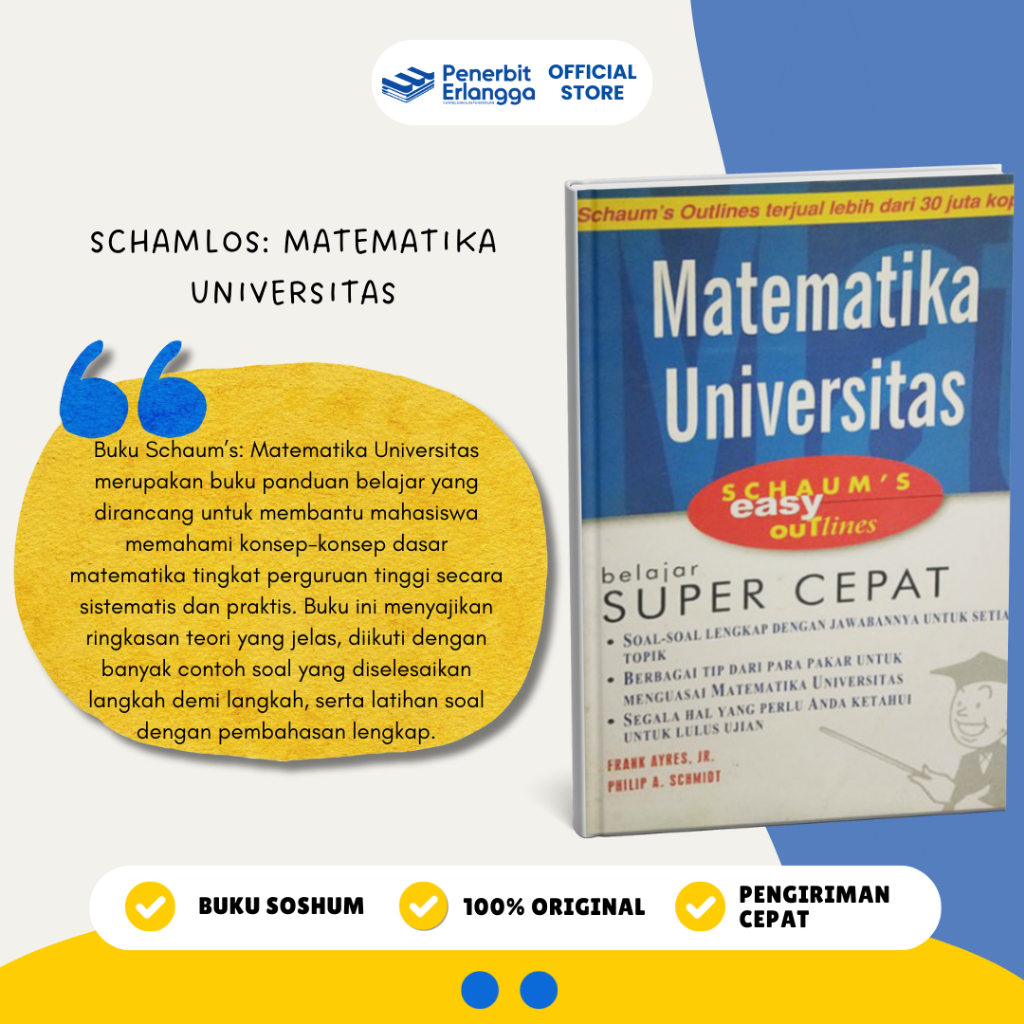 [Erlangga Official] Schamlos: Matematika Universitas