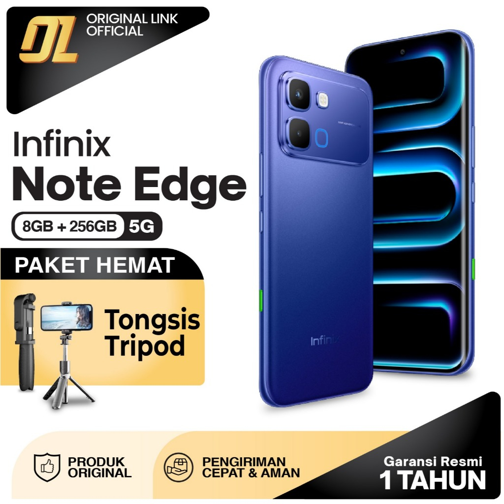 Infinix Note Edge 5G 8/256 GB RAM 8GB ROM 256GB - Dimensity 7100 - 3D Curved Amoled - Original Smart