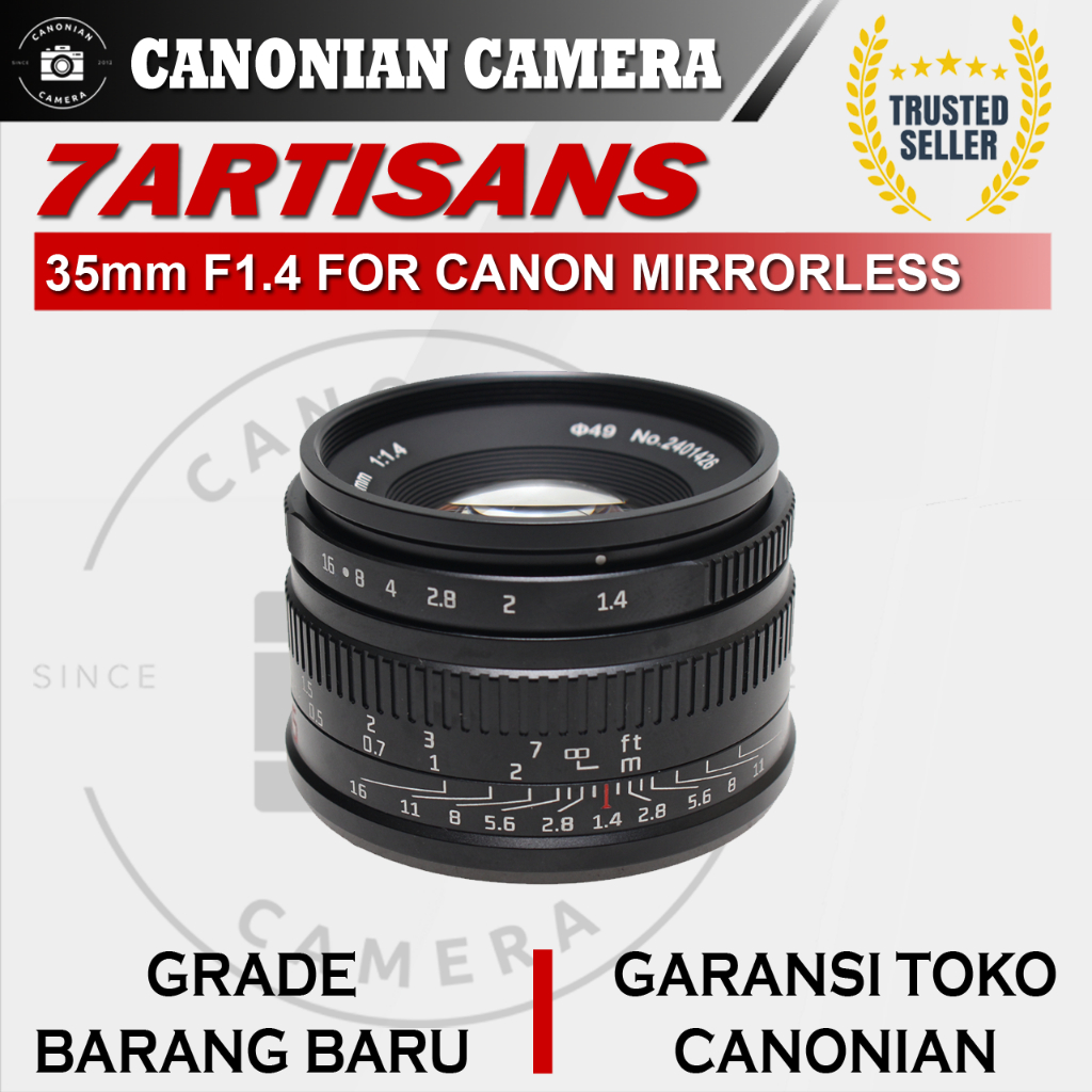 Lensa 7Artisans 35mm F1.4 For Canon Mirrorless
