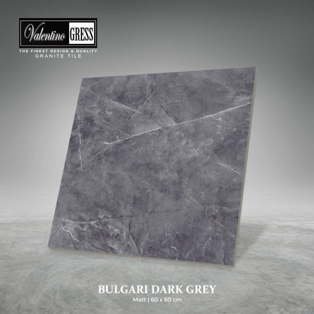 Granite 60x60 Valentino Gress Bulgari Dark Grey | Matt