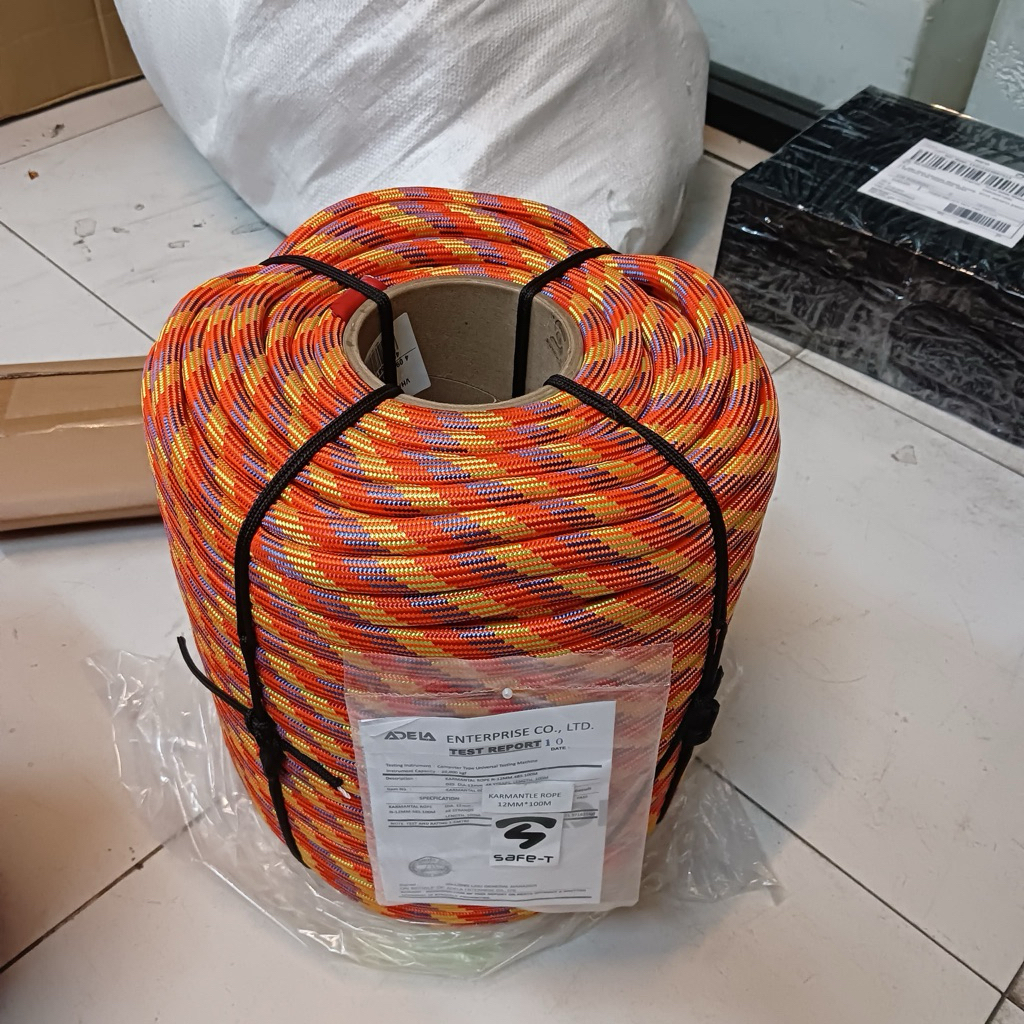 TALI KARMANTEL DINAMIS 10,5MM × 200METER / TALI KARMANTEL DINAMIS ADELA BERSERTIFIKAT ORIGINAL