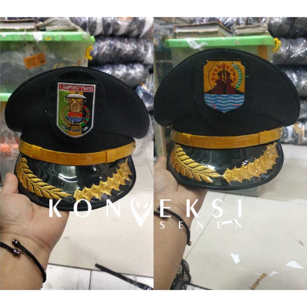 Topi Pet PDU Camat Logo Daerah Pria Wanita Ukuran 55-60 free logo daerah