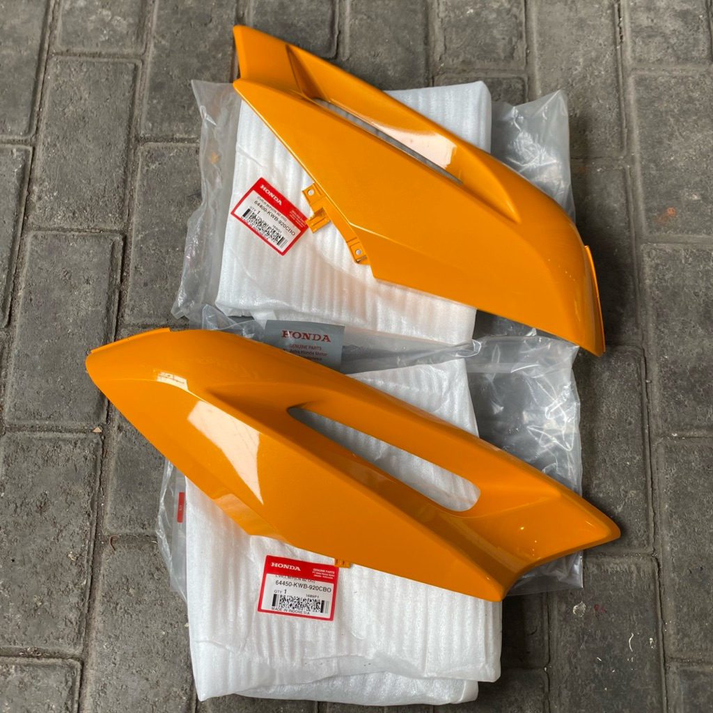 64400 64450 KWB 920CBO COVER SAYAP HONDA BLADE 110 KARBU LAMA ORANGE ORIGINAL AHM