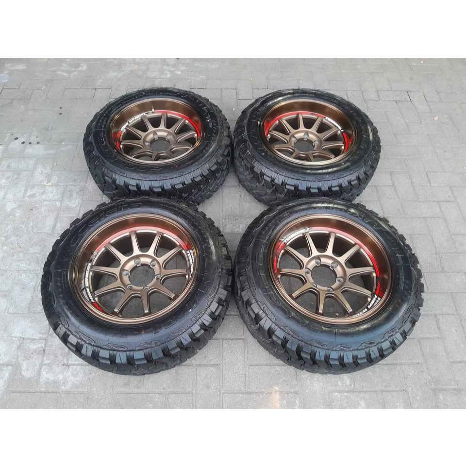 Velg Mobil Bekas Seken TOBOALI HSR R18x95 Ban 265 60 R18 Ring 18 MT Pajero Hilux Fortuner Triton