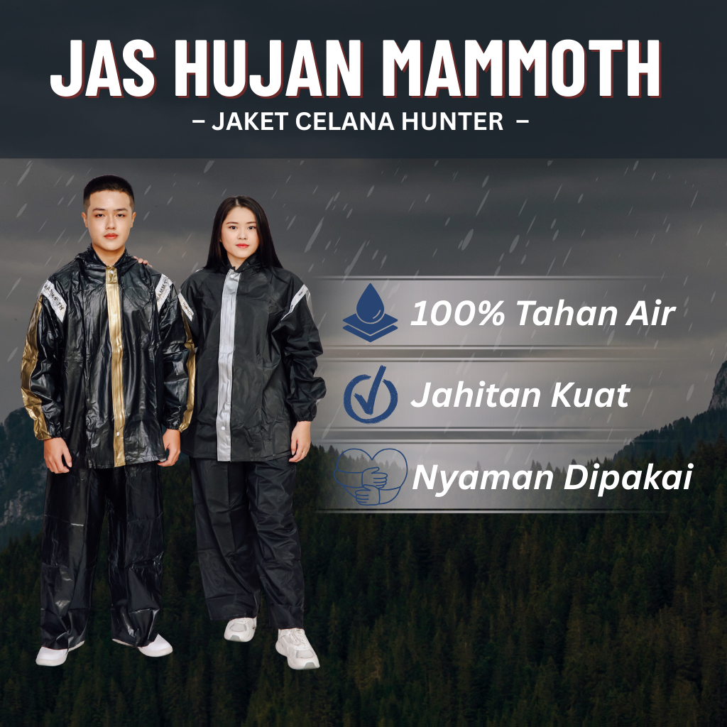 Jas Hujan Setelan Hunter Mammoth