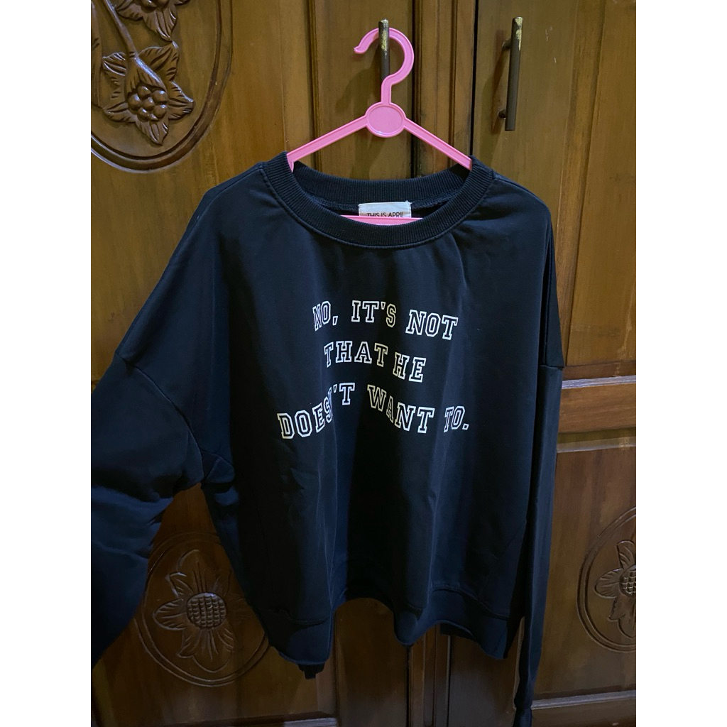 sweater this is april