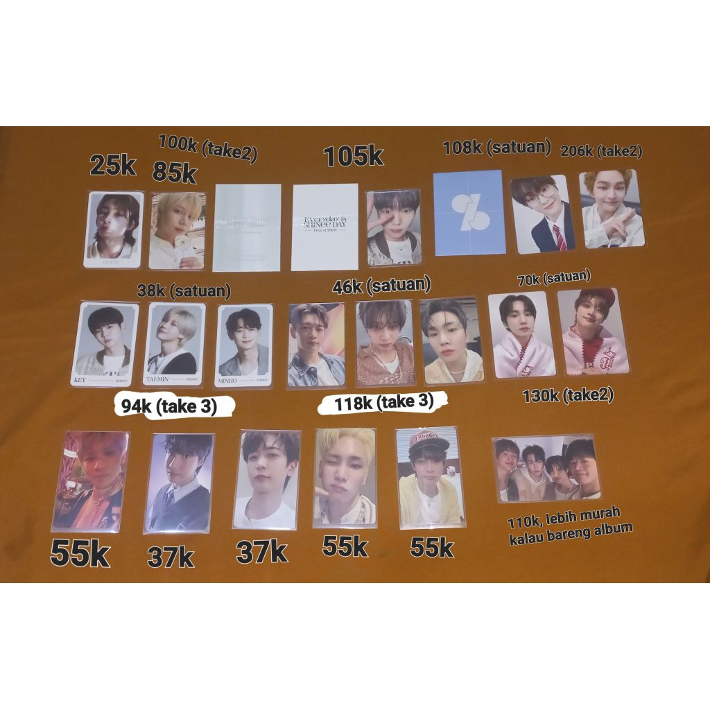 WTS PHOTOCARD SHINEE SHINEE SHINEE PC OFFICIAL  20k-80k