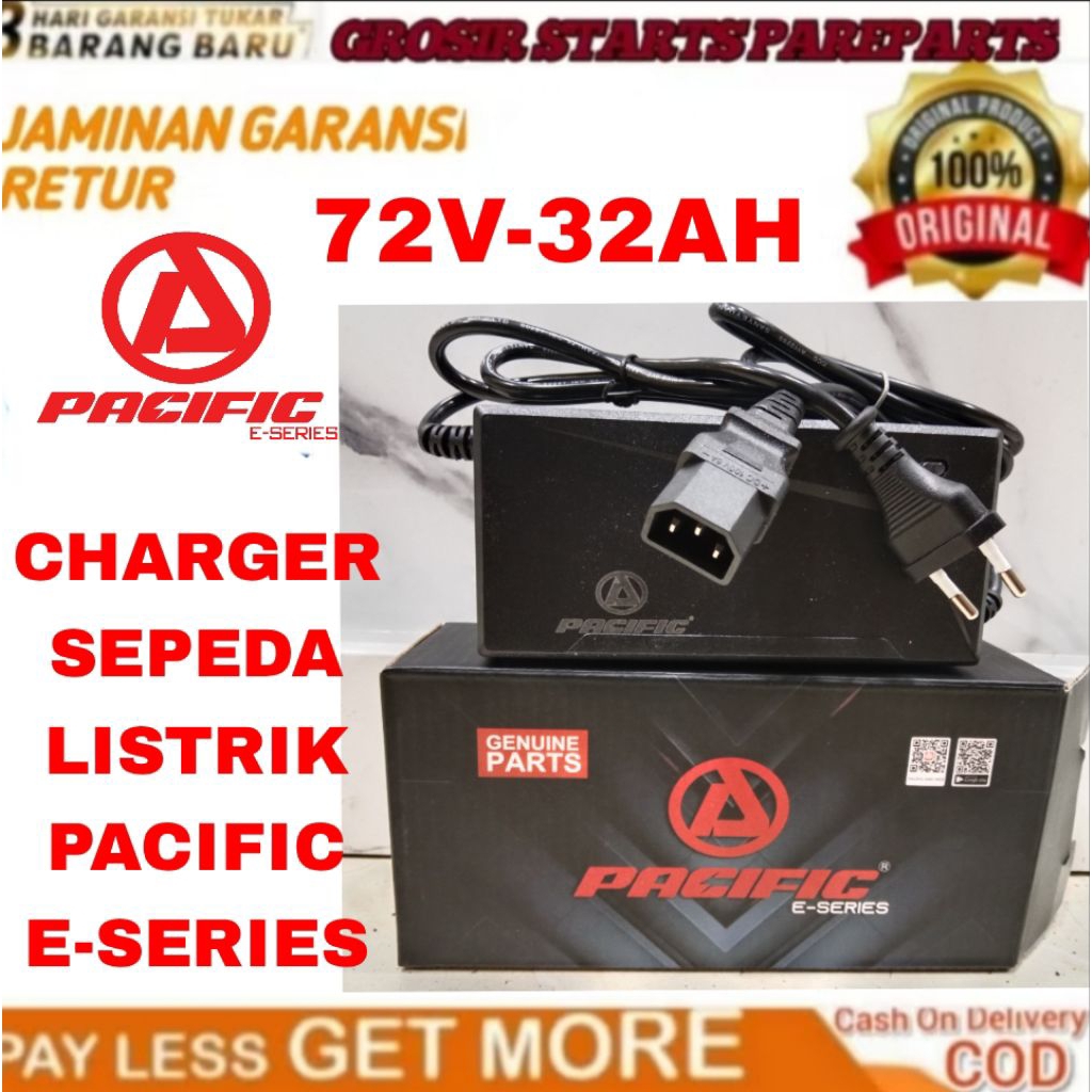 charger/casan sepeda listrik PACIFIC 72V-32AH