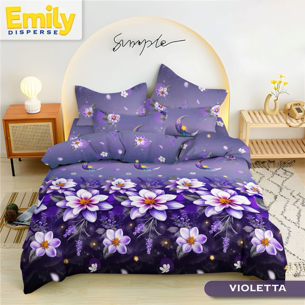 BISA COD SEPRAI VIOLETA WARNA UNGU MINIMALIS MODERN DESAIN KAMAR 180×200 SEPRAI MOTIF SEPRAI 160×200