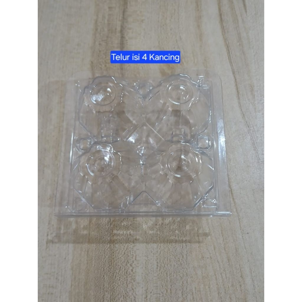 50pcs Mika Tray Telur isi 4 Kancing / Mika telur / Tempat Telur