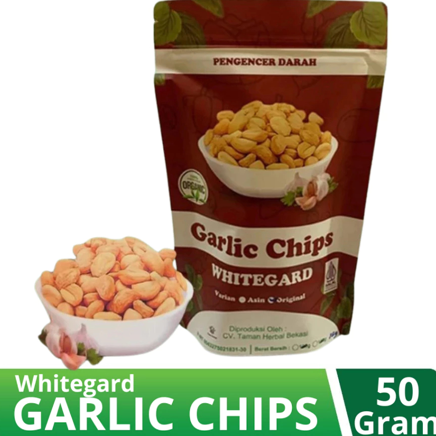 Keripik Bawang Putih Garlic Bites 50gr Camilan Sehat Garlic Chips Whitegard Original