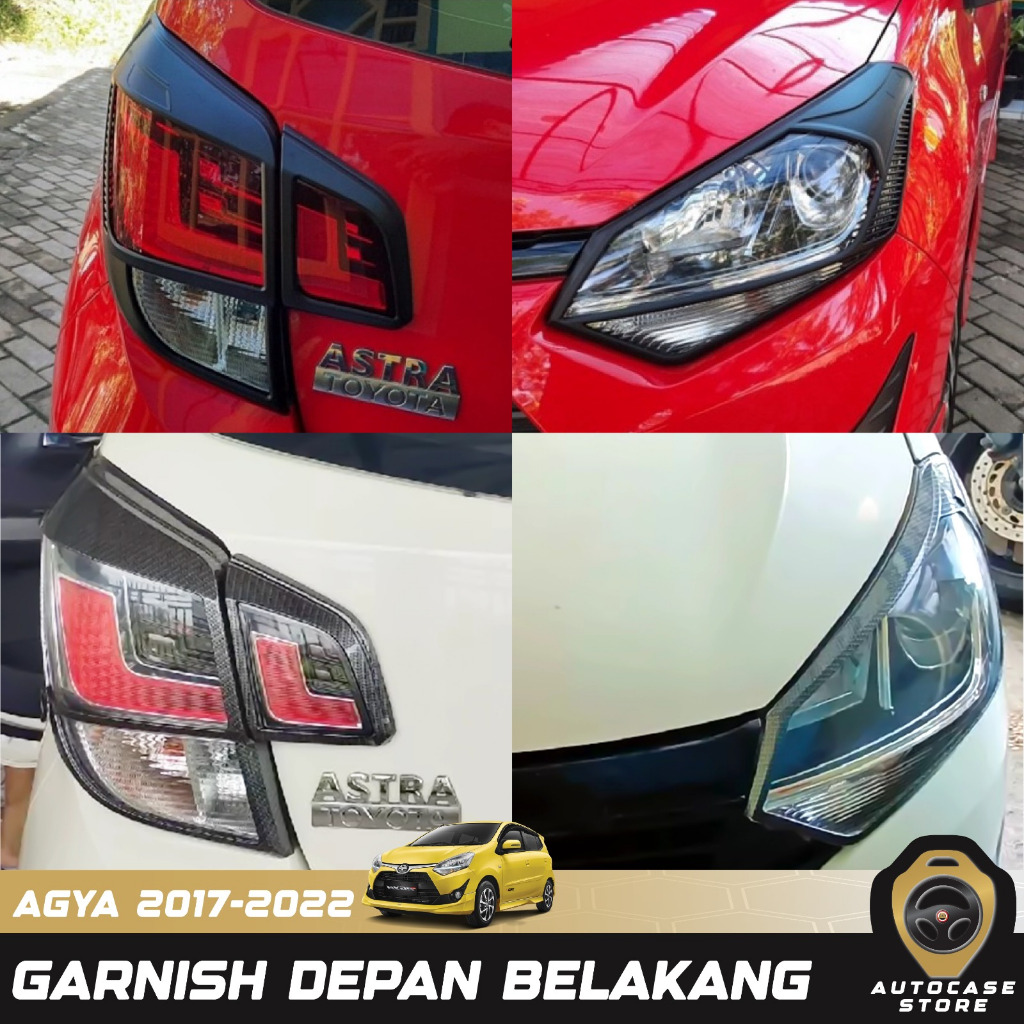 GARNISH AGYA 2017 2018 2019 2020 2021 2022 KOMPLIT DEPAN & BELAKANG PNP AKSESORIS MOBIL