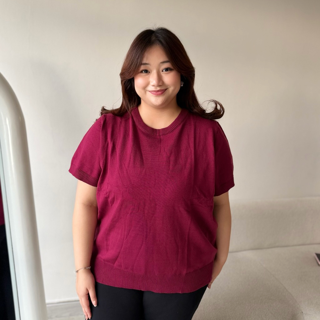 Duchess Atasan Kaos Rajut Wanita Santai Ariel