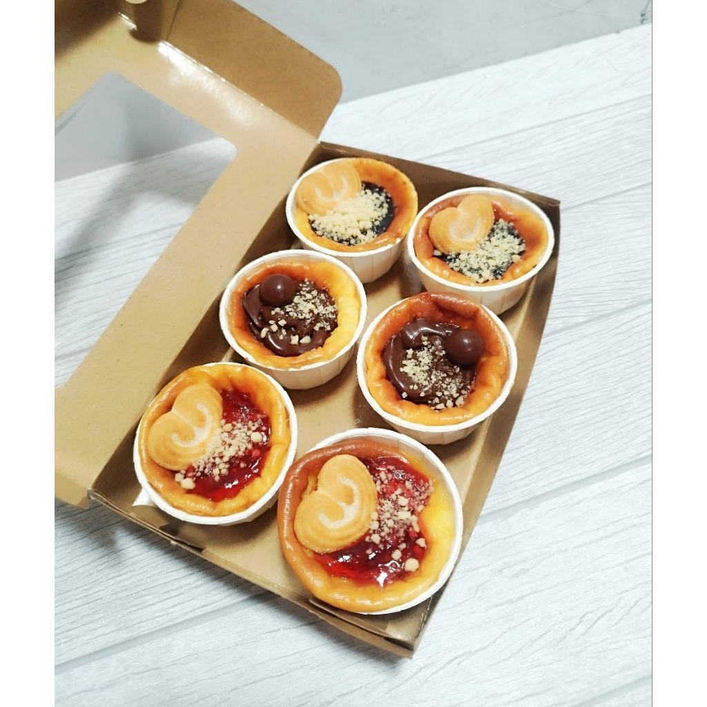 Burnt Cheese Cake Dessert, Burnt Cheese Cake Lembut Diameter Loyang 10cm dan Ukuran Mini